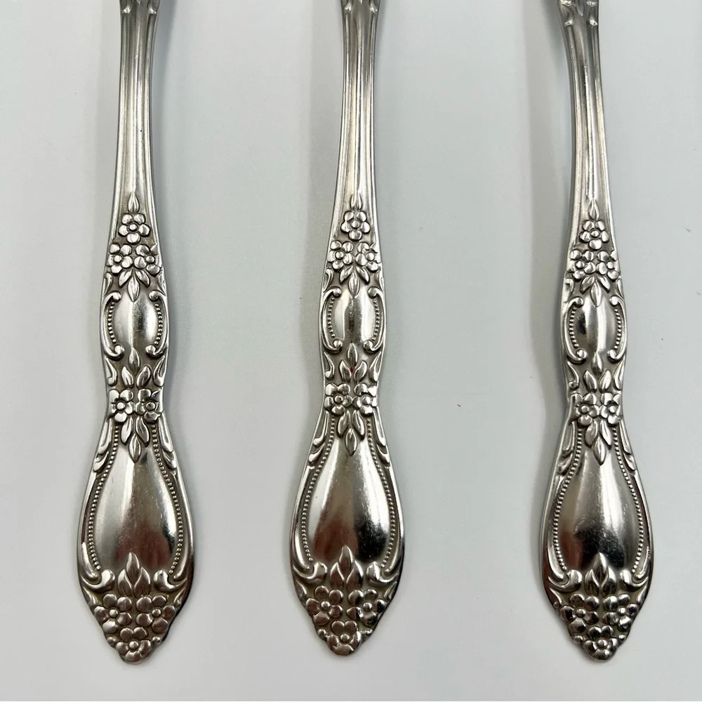 Vintage Oneida WMA Rogers Huntington Stainless Flatware Dinner Fork Set of 5 - Picture 2 of 10